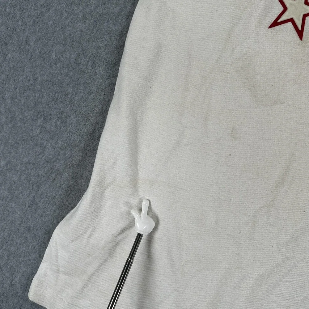 Vintage Double Line Shirt Mens XL White Red Ringer 68 Dirty Playas Graphic 90s